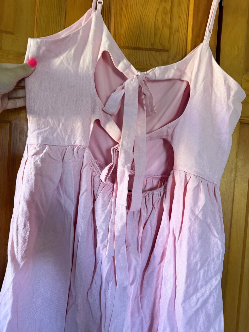 Francesca's Collections Light Pink Mini Romper Dress - Picture 5 of 8